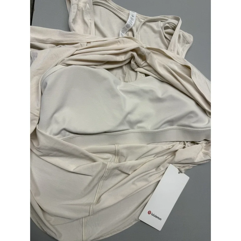 Lululemon Orange Theory Flow Y 2-in-1 Yoga Tank. White Opal. Sz 14. NWT - Picture 11 of 13